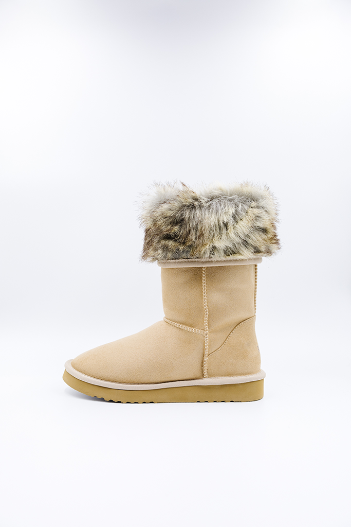 PAWJ California | Tall Boot - Tan - California Bear | Vegan, Cruelty-Free Footwear