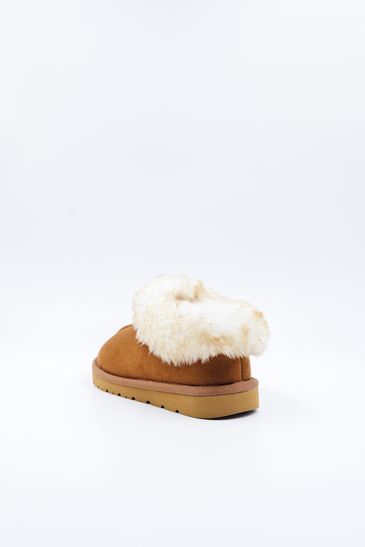 Kids Vegan Slipper in Chestnut | PAWJ California 100% Vegan Footwear