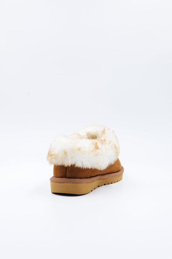 Kids Vegan Slipper in Chestnut | PAWJ California 100% Vegan Footwear