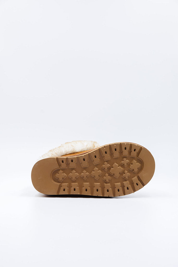 Kids Vegan Slipper in Chestnut | PAWJ California 100% Vegan Footwear