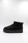 PAWJ Ultra Mini Platform Boot | Black / Black Mink