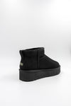 PAWJ Ultra Mini Platform Boot | Black / Black Mink