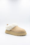PAWJ Stevie Platform Fur Trim Slipper | Tan