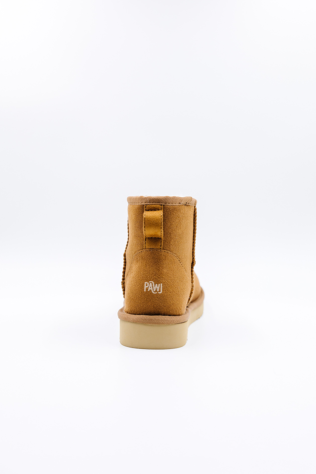 PAWJ California Mini Boots in Chestnut | 100% Vegan and Cruelty Free Boots