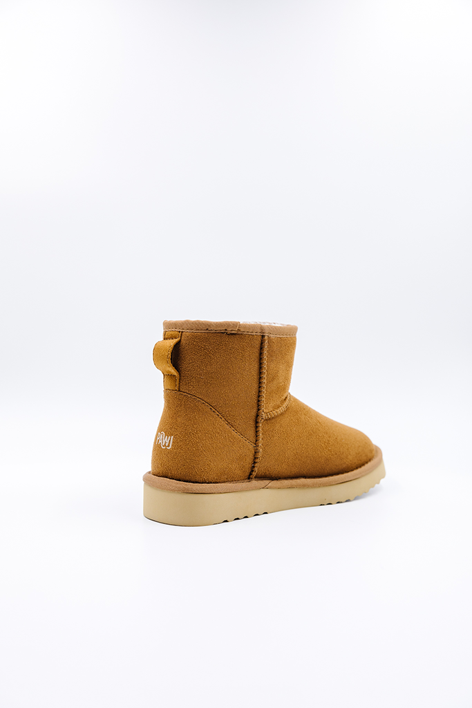 PAWJ California Mini Boots in Chestnut | 100% Vegan and Cruelty Free Boots