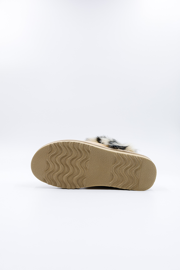 100% Vegan Slipper | Tan/ Wild Leopard | PAWJ California