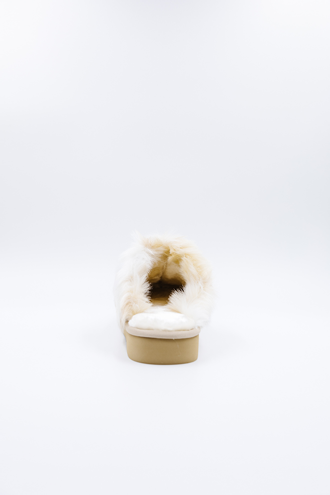 100% Vegan Slipper | Tan / Aspen Snow | PAWJ California