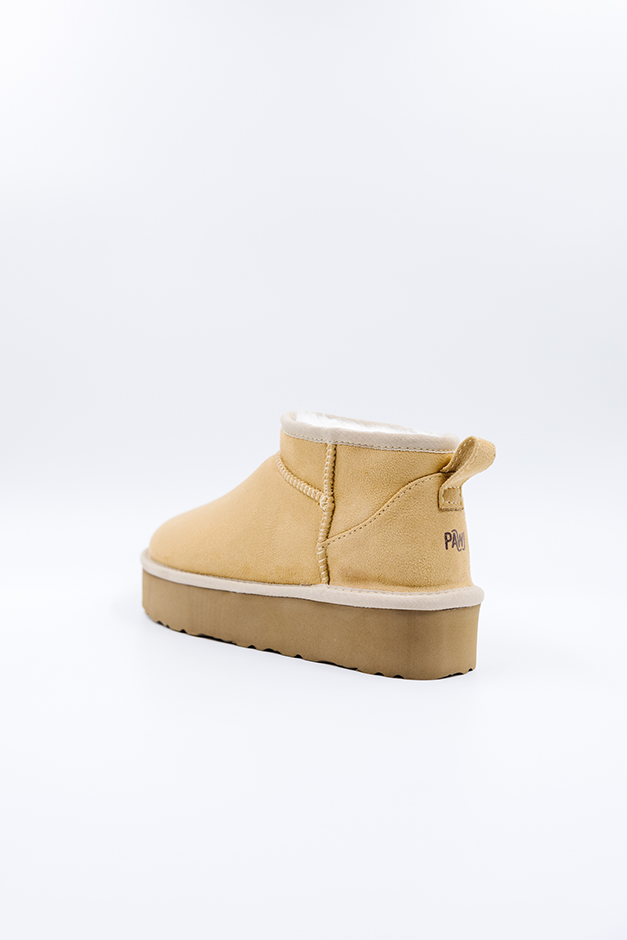 PAWJ Ultra Mini Platform Boot Tan Aspen Snow