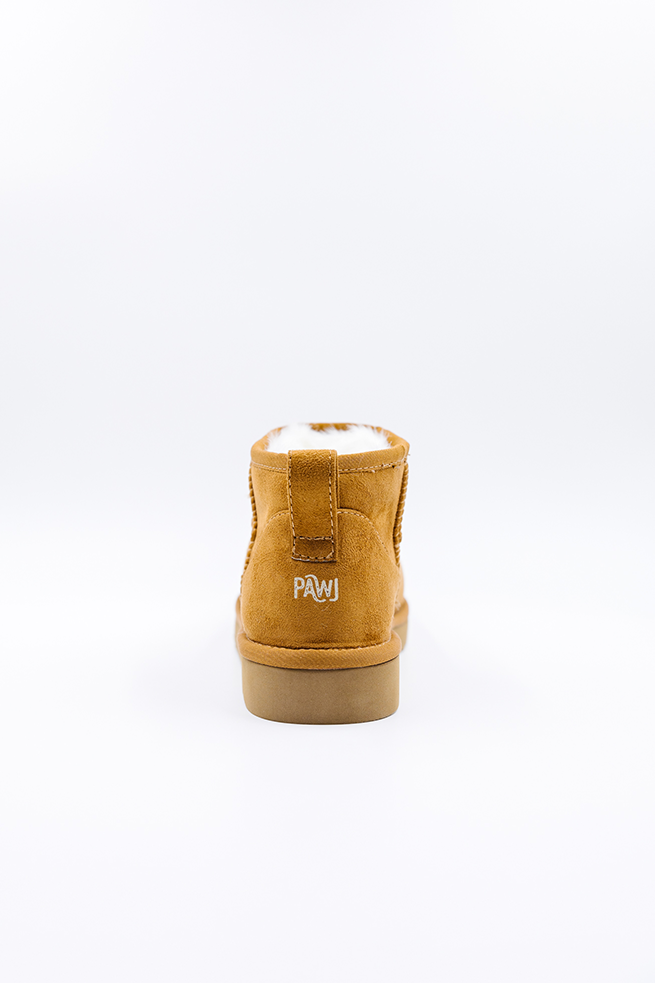 PAWJ California Ultra Mini Boot in Chestnut | 100% Vegan, Cruelty-Free Boots