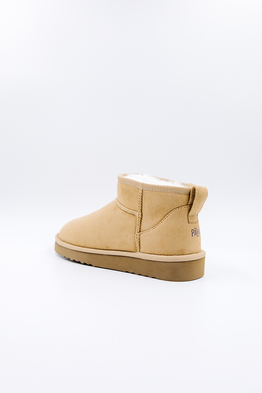 PAWJ California Ultra Mini Boot in Tan | 100% Vegan, Cruelty-Free Boots