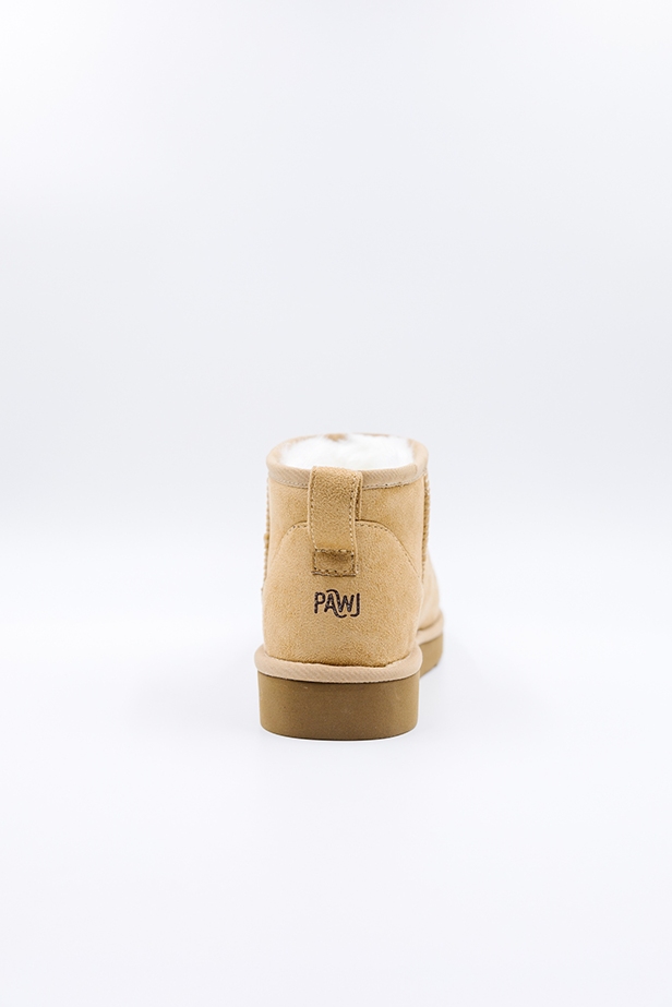 PAWJ California Ultra Mini Boot in Tan | 100% Vegan, Cruelty-Free Boots