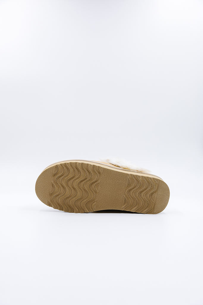 100% Vegan Slipper | Tan / Aspen Snow | PAWJ California