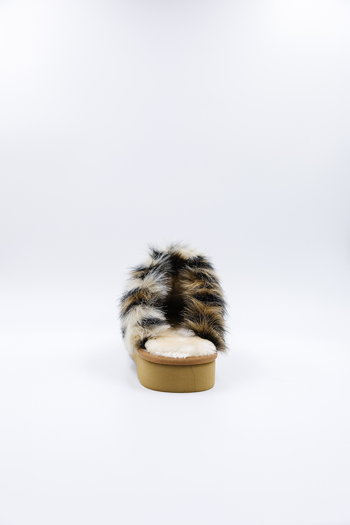 100% Vegan Slipper | Chestnut / Wild Leopard | PAWJ California