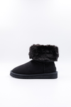 PAWJ California | Short Boot - Black / Black Mink | Vegan, Cruelty-Free Footwear