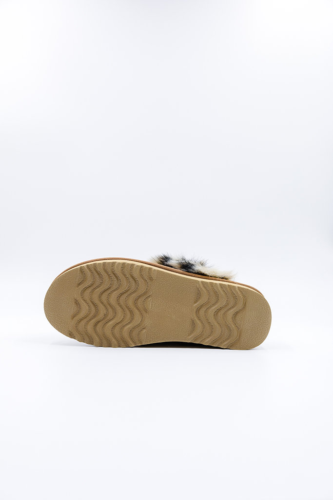 100% Vegan Slipper | Chestnut / Wild Leopard | PAWJ California