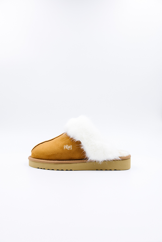 100% Vegan Slipper | Chestnut/Aspen Snow | PAWJ California