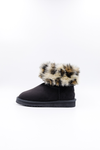 PAWJ California | Short Boot - Black / Black Mink | Vegan, Cruelty-Free Footwear