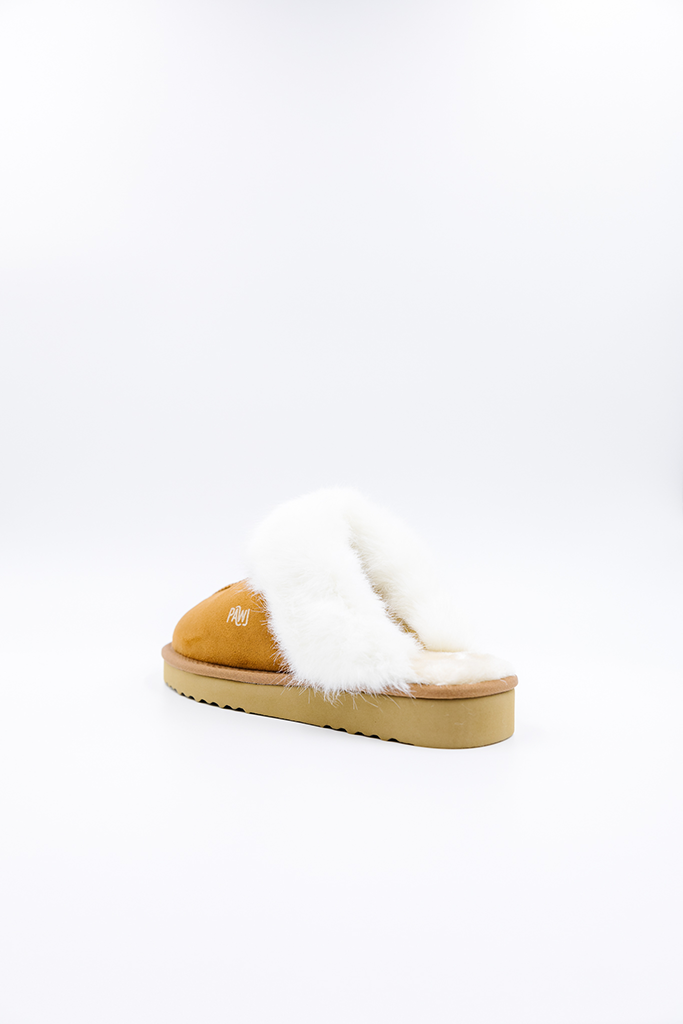 100% Vegan Slipper | Chestnut/Aspen Snow | PAWJ California