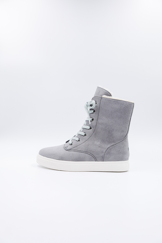 PAWJ California Polar Fleece Women's Boot in Grey | 100% Vegan, Cruelty-Free Boots and Shoes