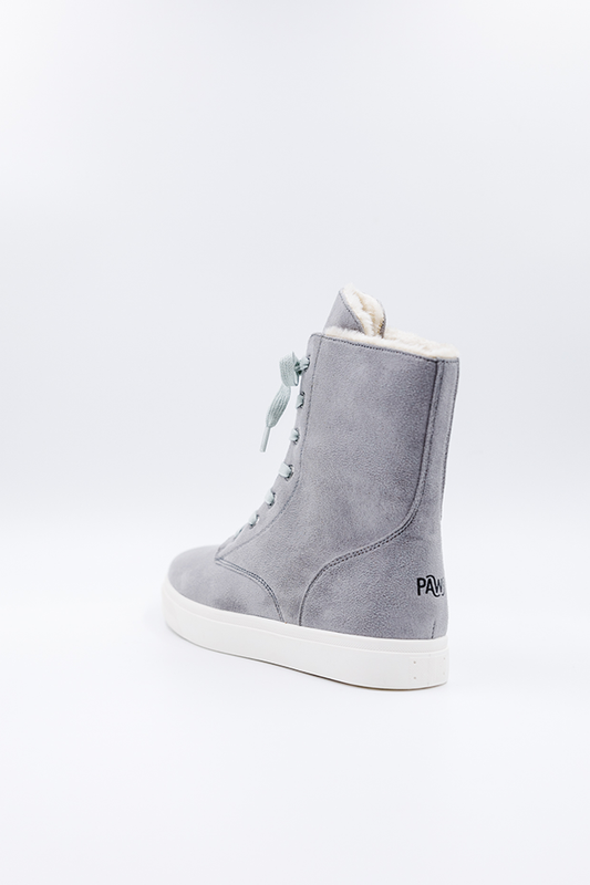 PAWJ California Polar Fleece Women's Boot in Grey | 100% Vegan, Cruelty-Free Boots and Shoes