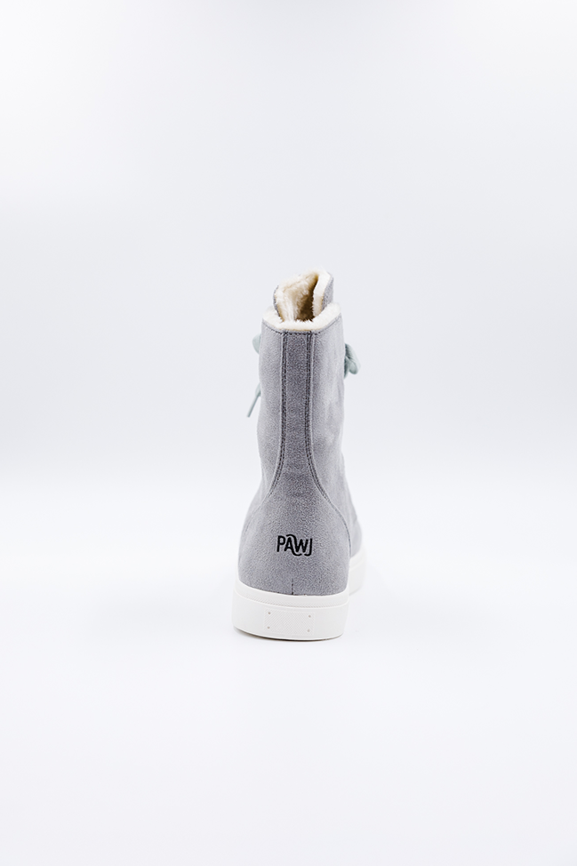 PAWJ California Polar Fleece Women's Boot in Grey | 100% Vegan, Cruelty-Free Boots and Shoes