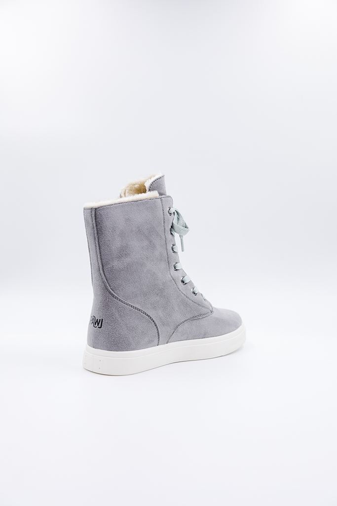 PAWJ California Polar Fleece Women's Boot in Grey | 100% Vegan, Cruelty-Free Boots and Shoes