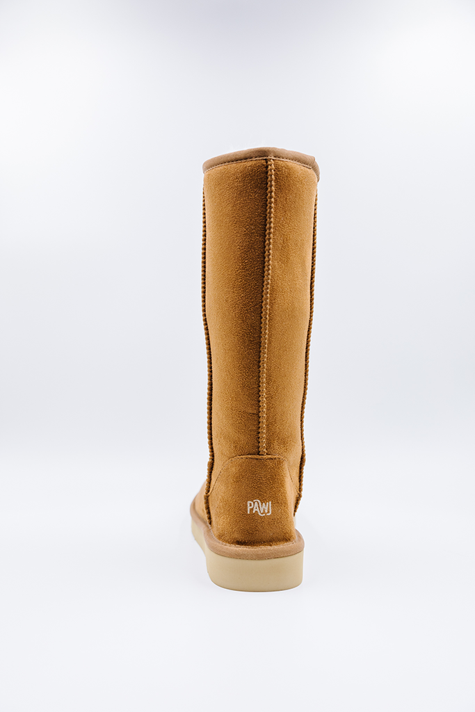 PAWJ California | Tall Boot - Chestnut| Vegan, Cruelty-Free Footwear