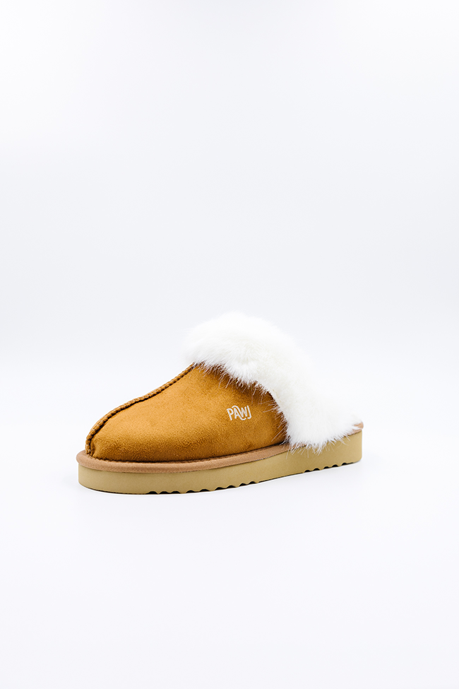 100% Vegan Slipper | Chestnut/Aspen Snow | PAWJ California