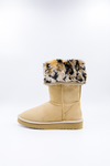 PAWJ California | Tall Boot - Tan - Wild Leopard | Vegan, Cruelty-Free Footwear