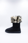 PAWJ California | Tall Boot - Black / Wild Leopard | Vegan, Cruelty-Free Footwear