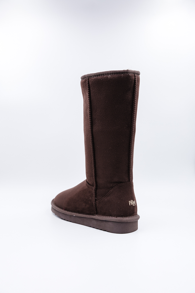 PAWJ California | Tall Boot - Brown | Vegan, Cruelty-Free Footwear