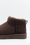 PAWJ Ultra Mini Book in Chocolate Brown with brown faux fur
