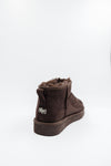 PAWJ Ultra Mini Book in Chocolate Brown with brown faux fur
