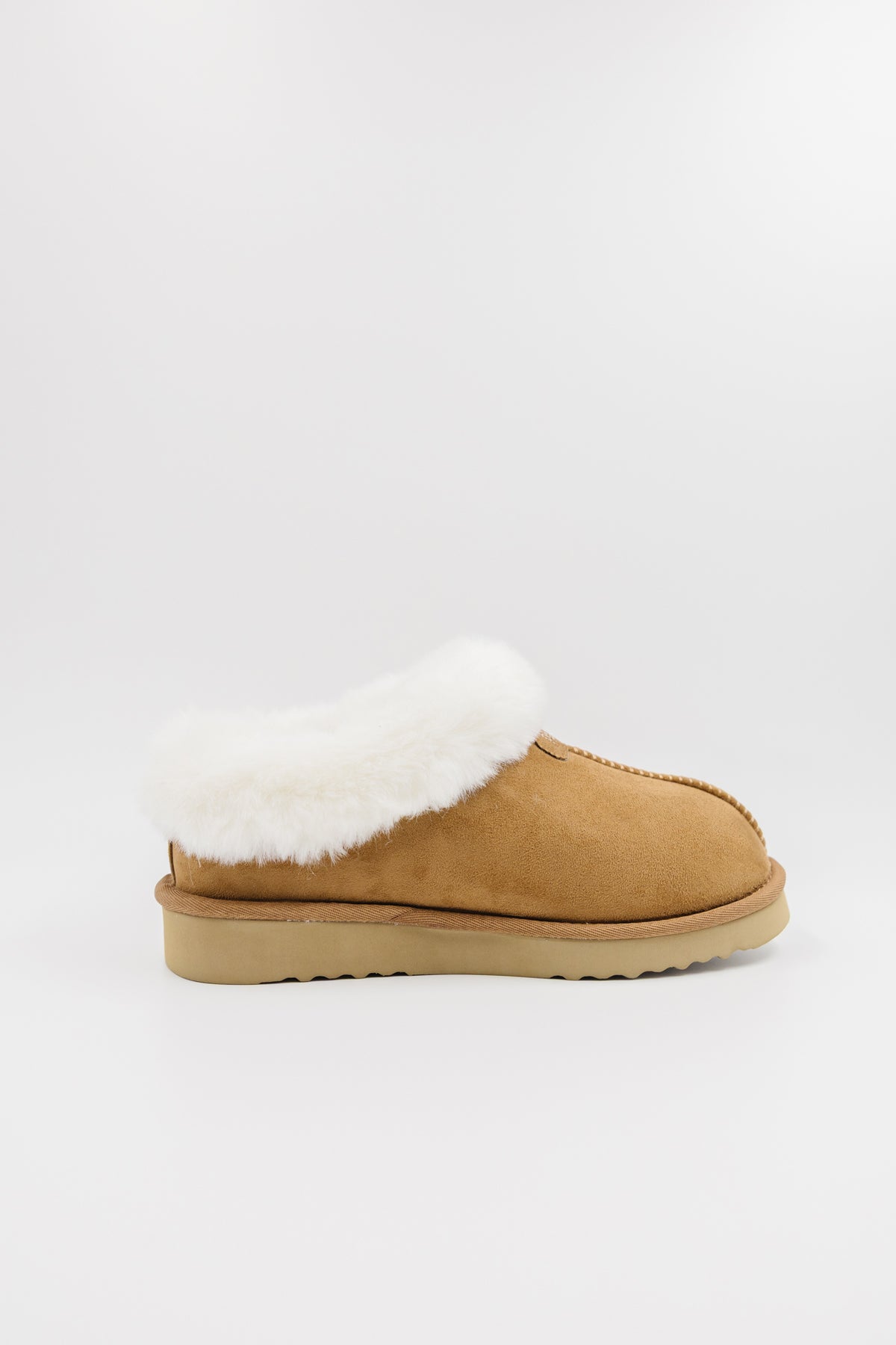 PAWJ Marley Slipper in Chestnut with faux aspen snow fur