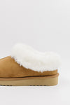 PAWJ Marley Slipper in Chestnut with faux aspen snow fur