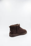PAWJ Ultra Mini Book in Chocolate Brown with brown faux fur