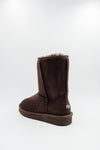 PAWJ Short brown boot with brown (teddy) faux fur show from angle