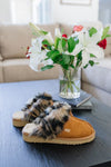 PAWJ California | Slippers - Chestnut / Wild Leopard | Vegan, Cruelty-Free Footwear