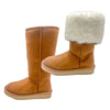 PAWJ California | Tall Boot - Chestnut / Aspen Snow | Vegan, Cruelty-Free Footwear