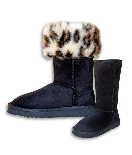 PAWJ Tall Boot | Black / Wild Leopard [SALE]