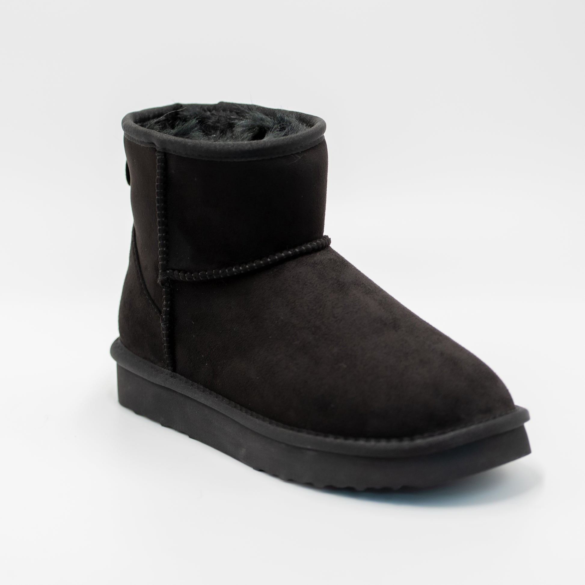 PAWJ California | Mini Boot - Black / black Mink | Vegan, Cruelty-Free Footwear